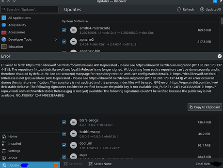 synaptic complete view with all errors has it updated?