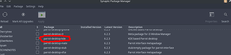kde is not checked in synaptic not sure why