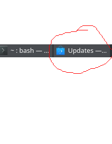 task bar shows no longer green in update box