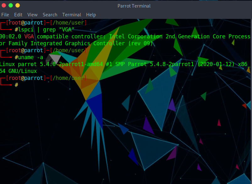 booting parrot os mac